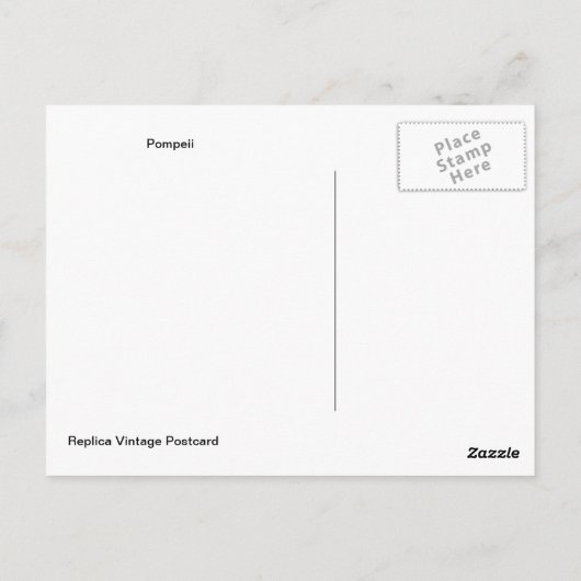 Italien, Pompeji, archäologische Stätte Postkarte (Rückseite)