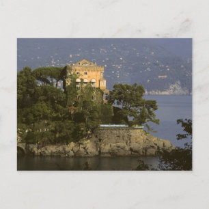 Italien, Portofino. Malerisches Leben an der Postkarte