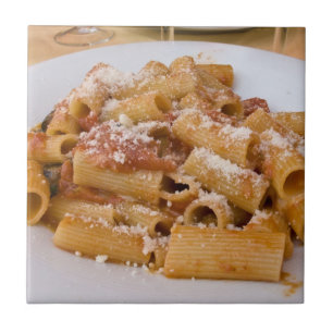 Italien, Positano. Anzeigeplatte von Rigatoni Fliese
