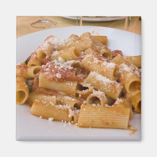 Italien, Positano Display Platte der rigatoni. Magnet (Vorne)