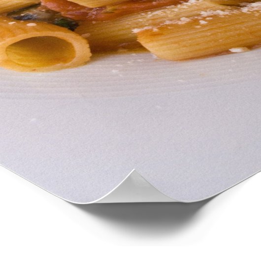 Italien, Positano Display Platte der rigatoni. Poster (Ecke)