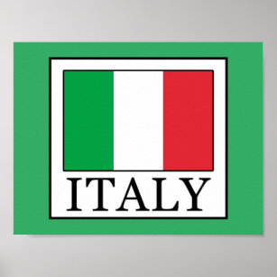 Italien Flagge Poster & Kunstdrucke