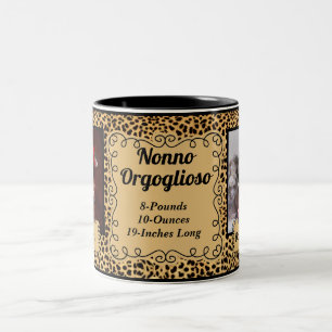 ITALIEN Proud Großvater Cheetah 2 Foto Zweifarbige Tasse