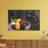 Italien, Provinz Brescia, Gargnano. Tabelle mit Leinwanddruck (Insitu (Wohnzimmer))