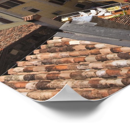 Italien, Provinz Brescia, Limone sul Garda. Stadt Poster (Ecke)