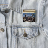 Italien, Provinz Como, Bellagio. Café am See. Button (Beispiel)