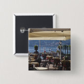 Italien, Provinz Como, Bellagio. Café am See. Button (Vorne & Hinten)