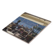 Italien, Provinz Como, Bellagio. Café am See. Fliese (Seite)