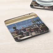 Italien, Provinz Como, Bellagio. Café am See. Getränkeuntersetzer (Linke Seite)