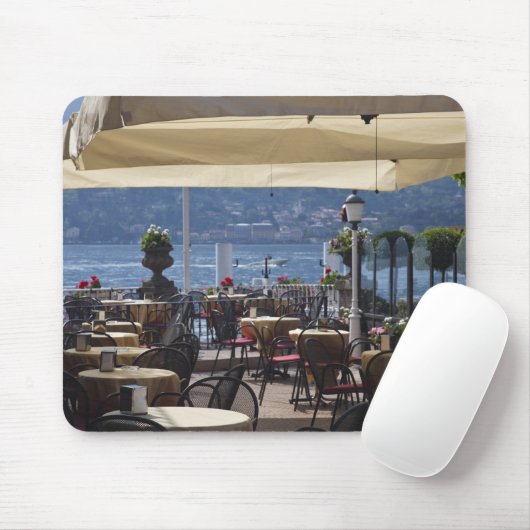 Italien, Provinz Como, Bellagio. Café am See. Mousepad (Mit Mouse)