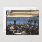 Italien, Provinz Como, Bellagio. Café am See. Postkarte (Vorne/Hinten)