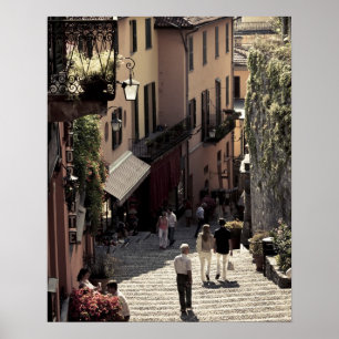 Italien, Provinz Como, Bellagio. Salita Poster