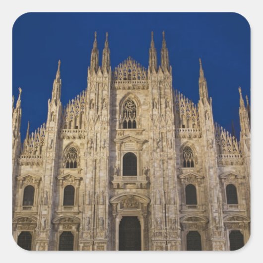 Italien, Provinz Mailand, Mailand. Kathedrale von  Quadratischer Aufkleber (Vorderseite)