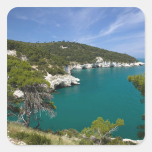 Italien, Puglia, Promontorio del Gargano, Testa Quadratischer Aufkleber