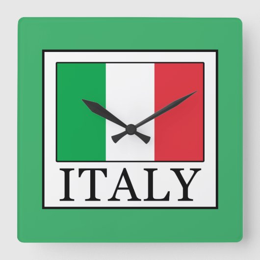 Italien Quadratische Wanduhr (Vorderseite)