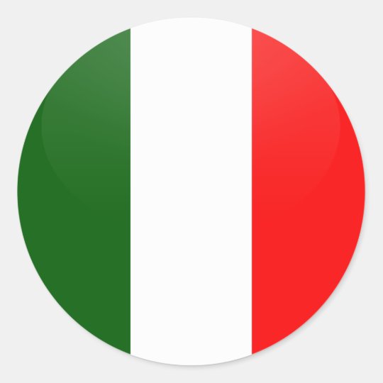 Italien-Qualität Flaggen-Kreis Runder Aufkleber | Zazzle