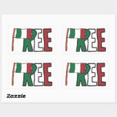 Italien Rechteckiger Aufkleber (Blatt)