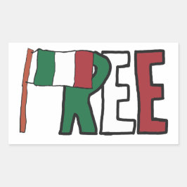 Italien Rechteckiger Aufkleber