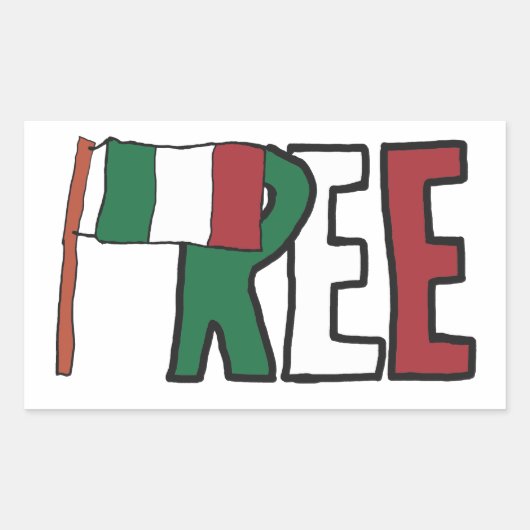 Italien Rechteckiger Aufkleber (Vorderseite)