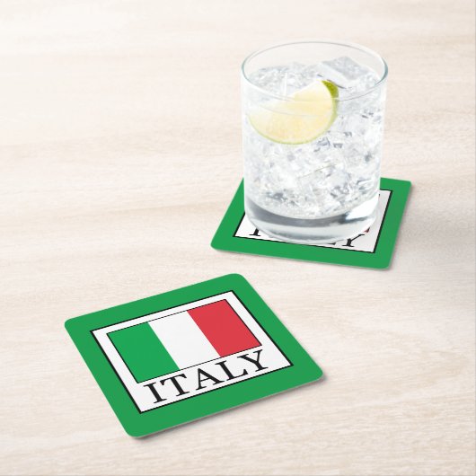 Italien Rechteckiger Pappuntersetzer (Vor Ort)