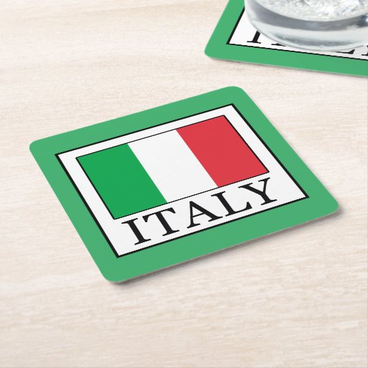 Italien Rechteckiger Pappuntersetzer (angewinkelt)