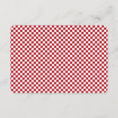Italien Red Checkered Honeymoon Fund QR Code Cards Begleitkarte (Rückseite)