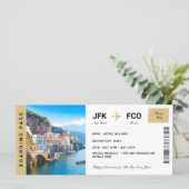 Italien Reise Geschenkgutschein Boarding Pass (Stehend Vorderseite)