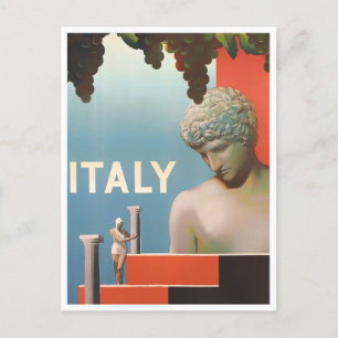 Italien Reise im Vintage-Stil Postkarte