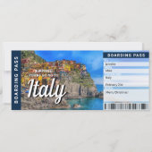 Italien-Reise-Überraschung Boarding Pass Karte (Vorderseite)