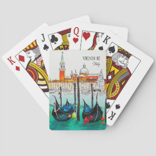 Italien Reise - VENEDIG Aquarell-Souvenir Spielkarten