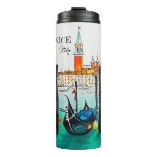 Italien Reise - VENEDIG Aquarell-Souvenir Thermosbecher