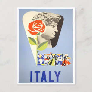 Italien Reisen im Vintage-Stil Postkarte