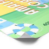 Italien Reisen Kunst, Amalfi Küste, Preppy, Blue Poster (Ecke)