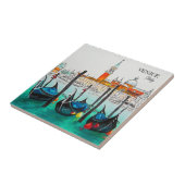 Italien Reisen - VENICE AquarellSouvenir Fliese (Seite)