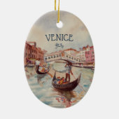 Italien Reisen - VENICE AquarellSouvenir Keramik Ornament (Hinten)