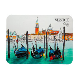 Italien Reisen - VENICE AquarellSouvenir Magnet