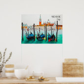 Italien Reisen - VENICE AquarellSouvenir Poster (Küche)