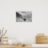 Italien Reisen - VENICE-Souvenir in Schwarz-Weiß Poster (Küche)
