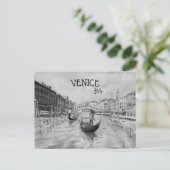 Italien Reisen - VENICE-Souvenir in Schwarz-Weiß Postkarte (Stehend Vorderseite)