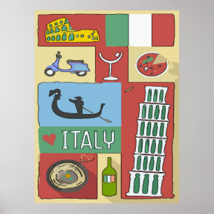 Italien, Reiseplakat Poster