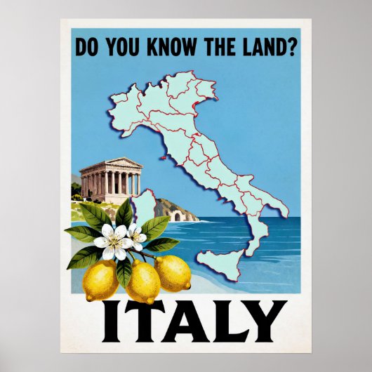 Italien Reiseplakat Poster (Vorne)