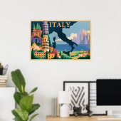 Italien Reiseplakat Poster (Heimbüro)