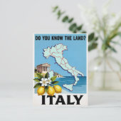 Italien Reiseplakat Postkarte (Stehend Vorderseite)