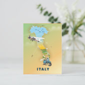 Italien Reiseplakat. Postkarte (Stehend Vorderseite)