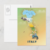 Italien Reiseplakat. Postkarte (Vorne/Hinten)