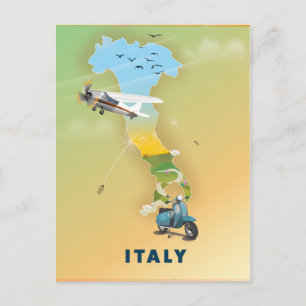 Italien Reiseplakat. Postkarte