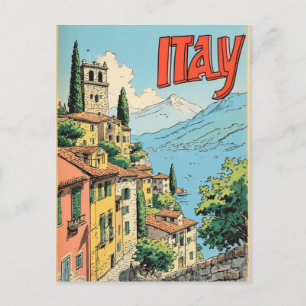 ITALIEN REISEPOSTKARTE IM VINTAGE-STIL POSTKARTE