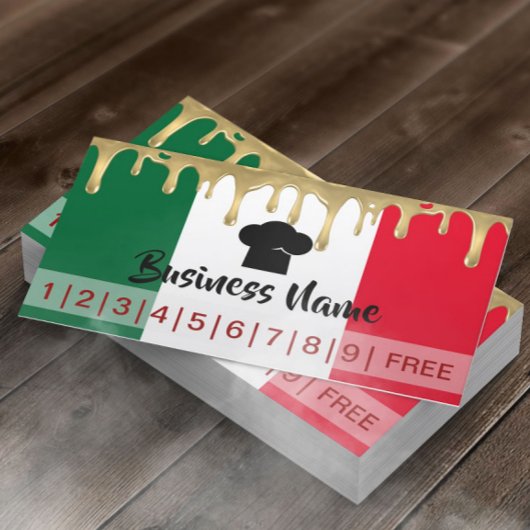 Italien Restaurant Pizza Loyalty Punch Treuekarte