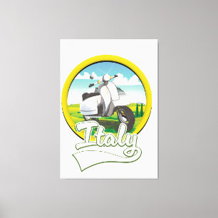 Italien-Roller-Reise-Logo Leinwanddruck