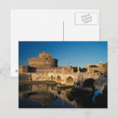 Italien, Rom, Castel Sant'Angelo und Fluss Postkarte (Vorne/Hinten)